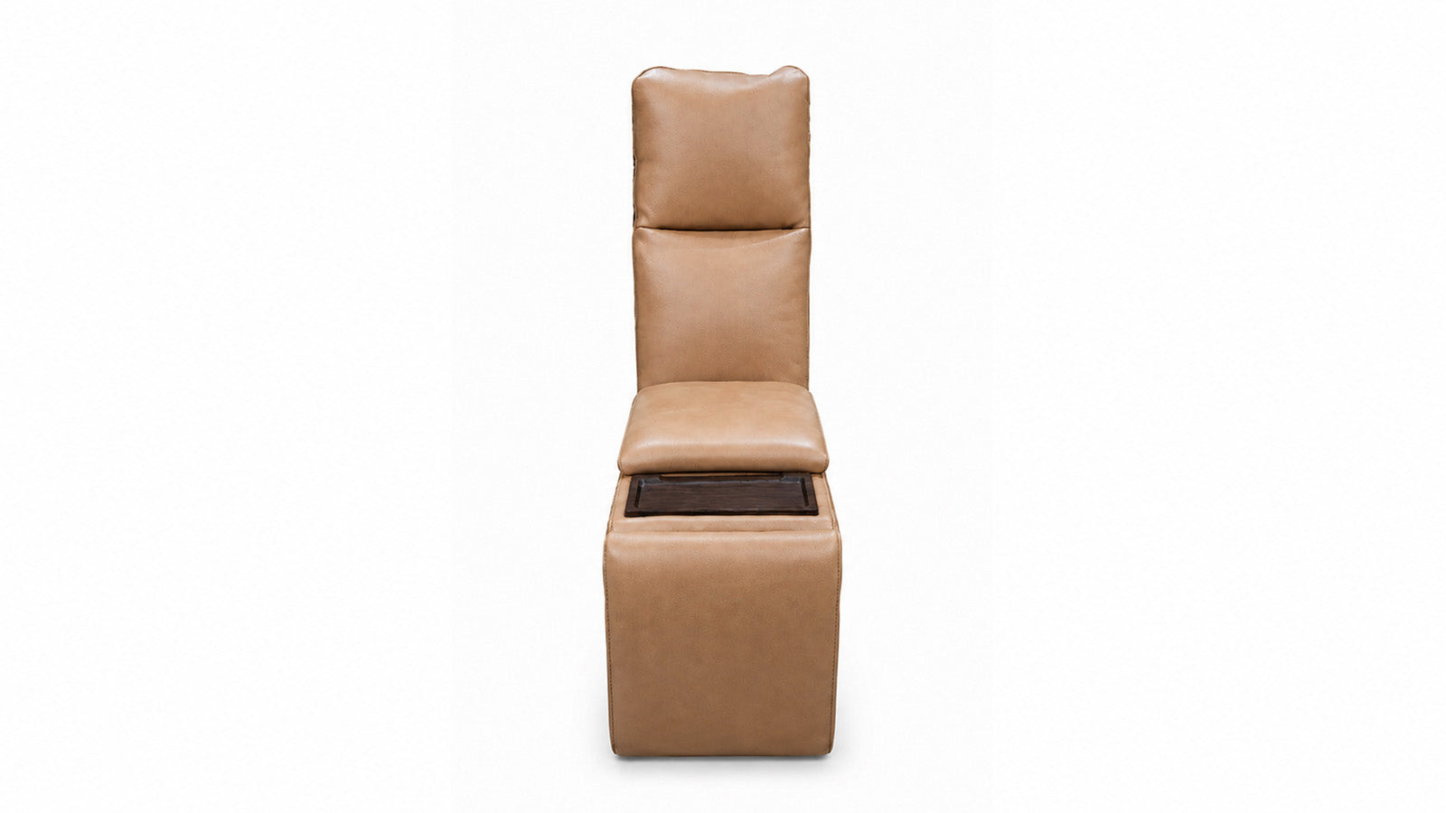 MACK'S HEART TAN LEATHER CENTER CONSOLE | MACKDULAR SECTIONAL PIECE