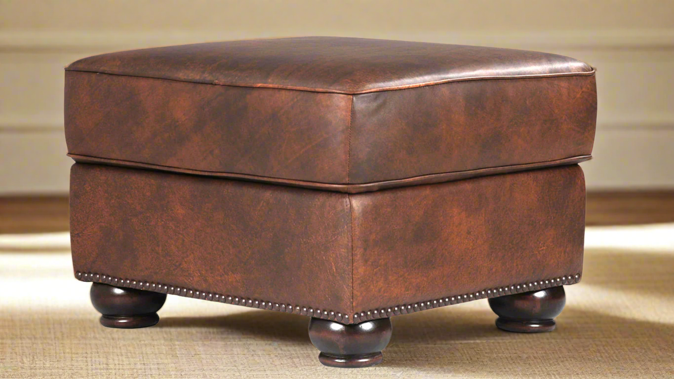 Chevy Leather Storage Ottoman