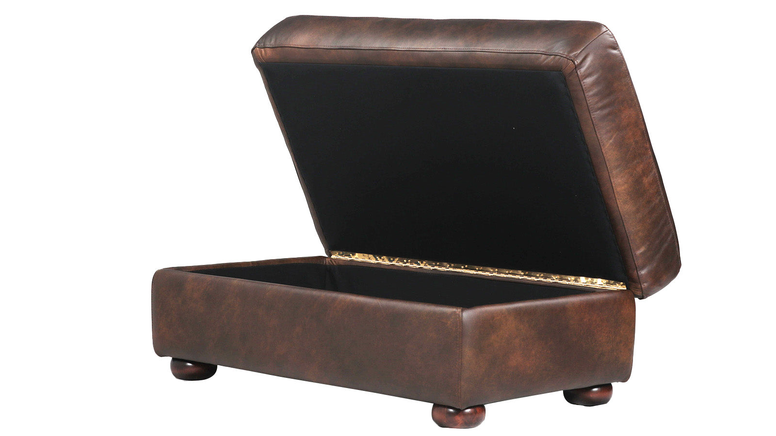 Titan Storage Ottoman 100% Leather