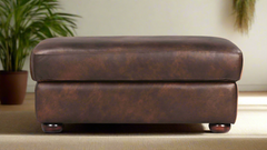 Titan Storage Ottoman 100% Leather