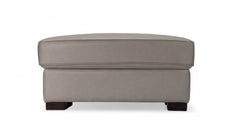 Otomano con almacenamiento de piel Pumice Texas