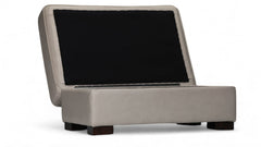 Otomano con almacenamiento de piel Pumice Texas