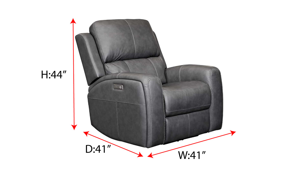 King Cowboy Grey P3 Power Recliner