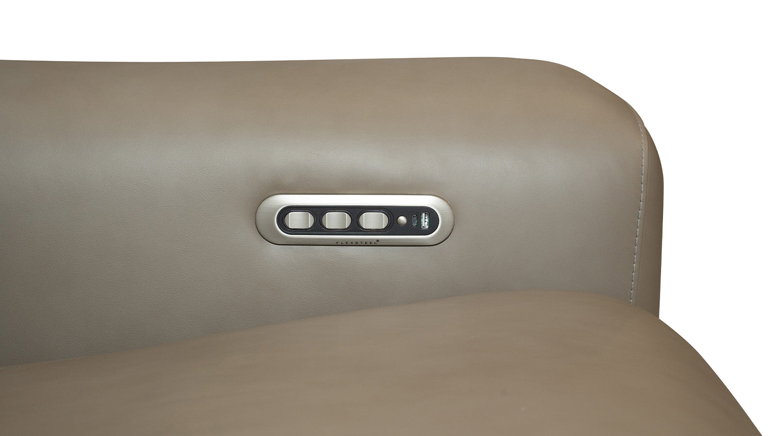 Sillón reclinable de cuero MacPulse con sonido envolvente y función Power Motion