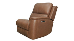 Brown leather recliner chair on a white background