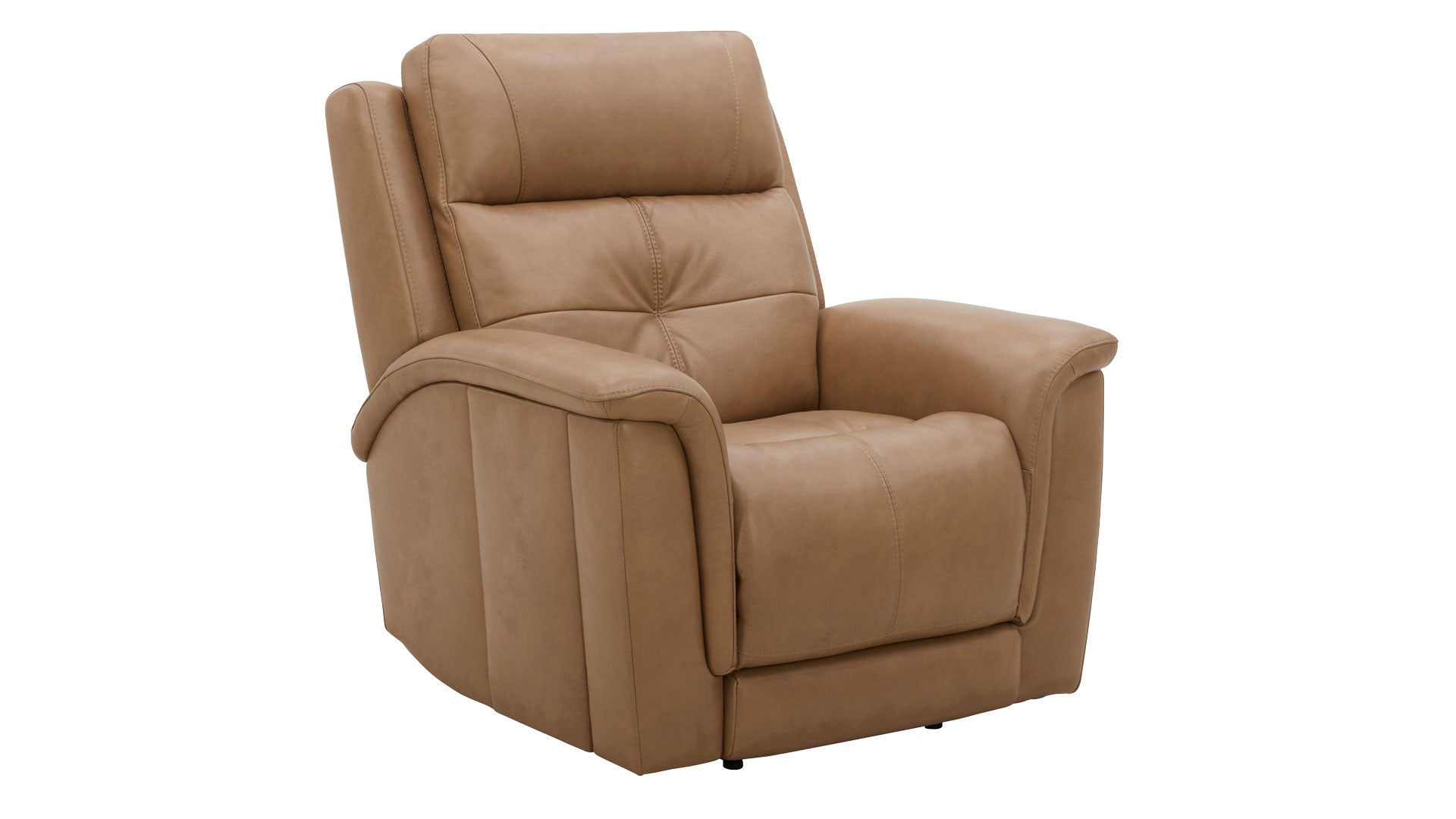 Sillón reclinable eléctrico «Heart Latte» de Mack, en cuero marrón y con sistema Zero Gravity – Sillón tapizado para salón | Gallery Furniture