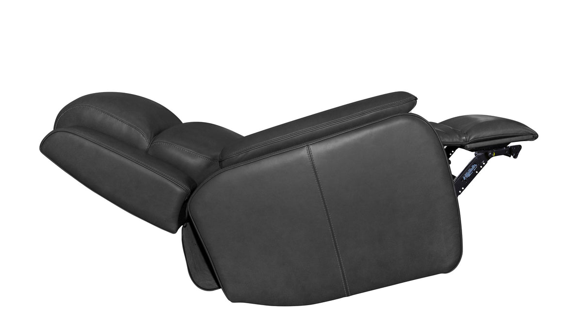 Dark Grey Iron Leather Full Massage Power Recliner