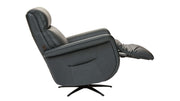 MacZen Haven Deep Blue Swivel Leather Power Recliner by Flexsteel | Gallery Furniture