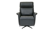 MacZen Haven Deep Blue Swivel Leather Power Recliner by Flexsteel | Gallery Furniture