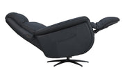 MacZen Haven Deep Blue Swivel Leather Power Recliner by Flexsteel | Gallery Furniture