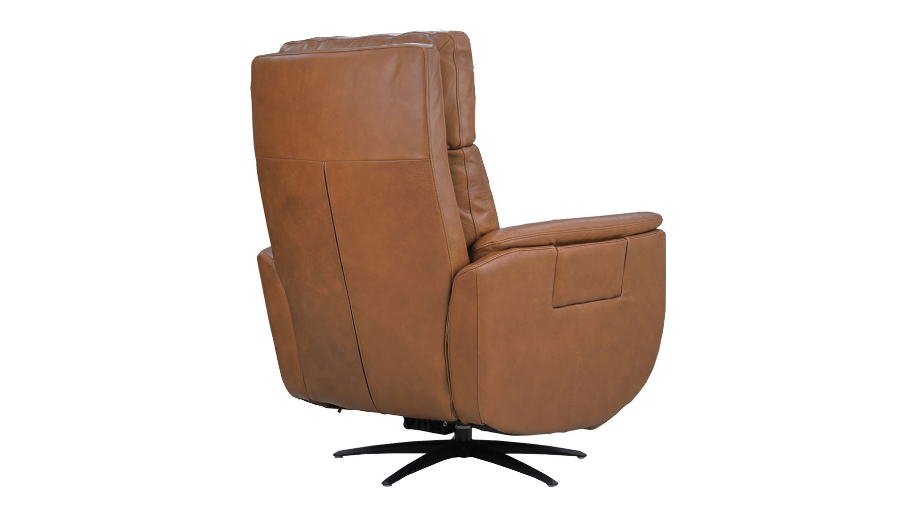 MacZen Cove Saddle Brown Swivel Leather Power Recliner by Flexsteel | Gallery Furniture
