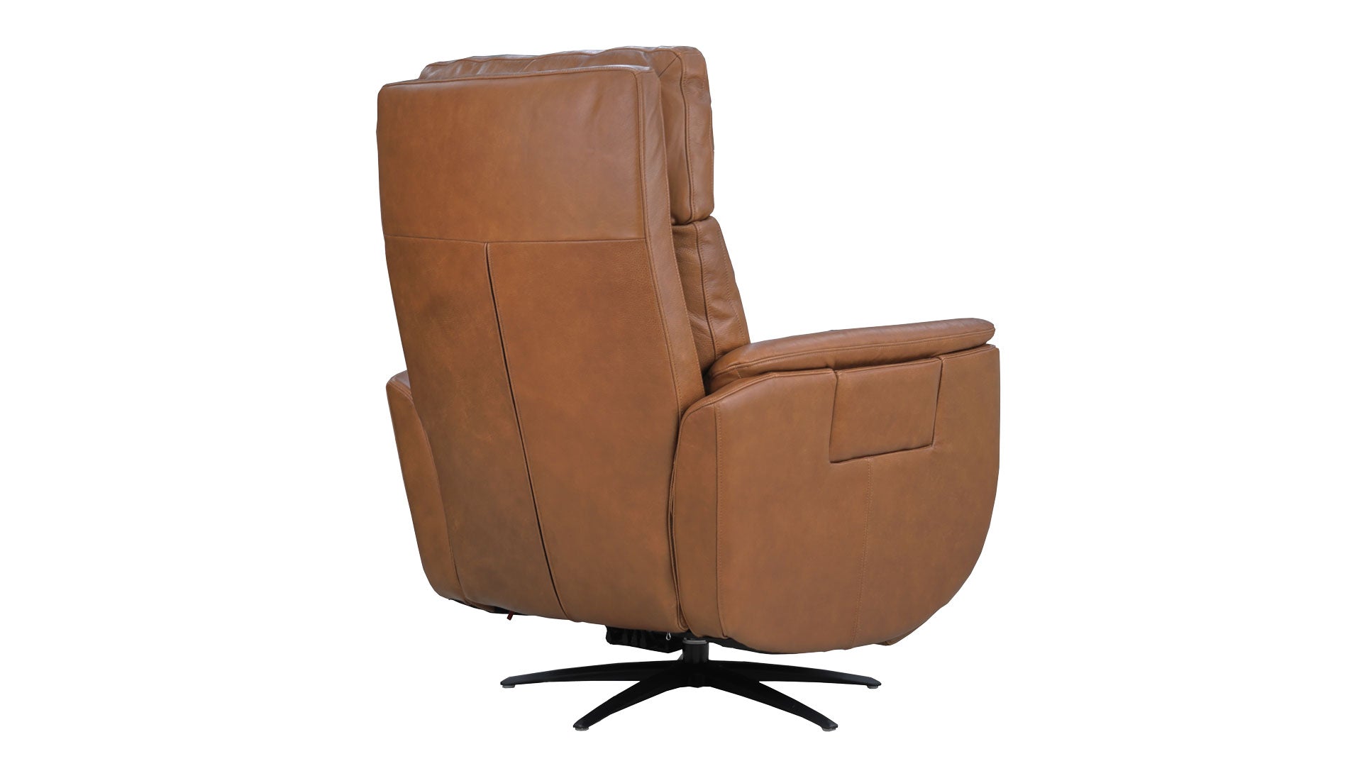 MacZen Cove Saddle Brown Swivel Leather Power Recliner by Flexsteel | Gallery Furniture