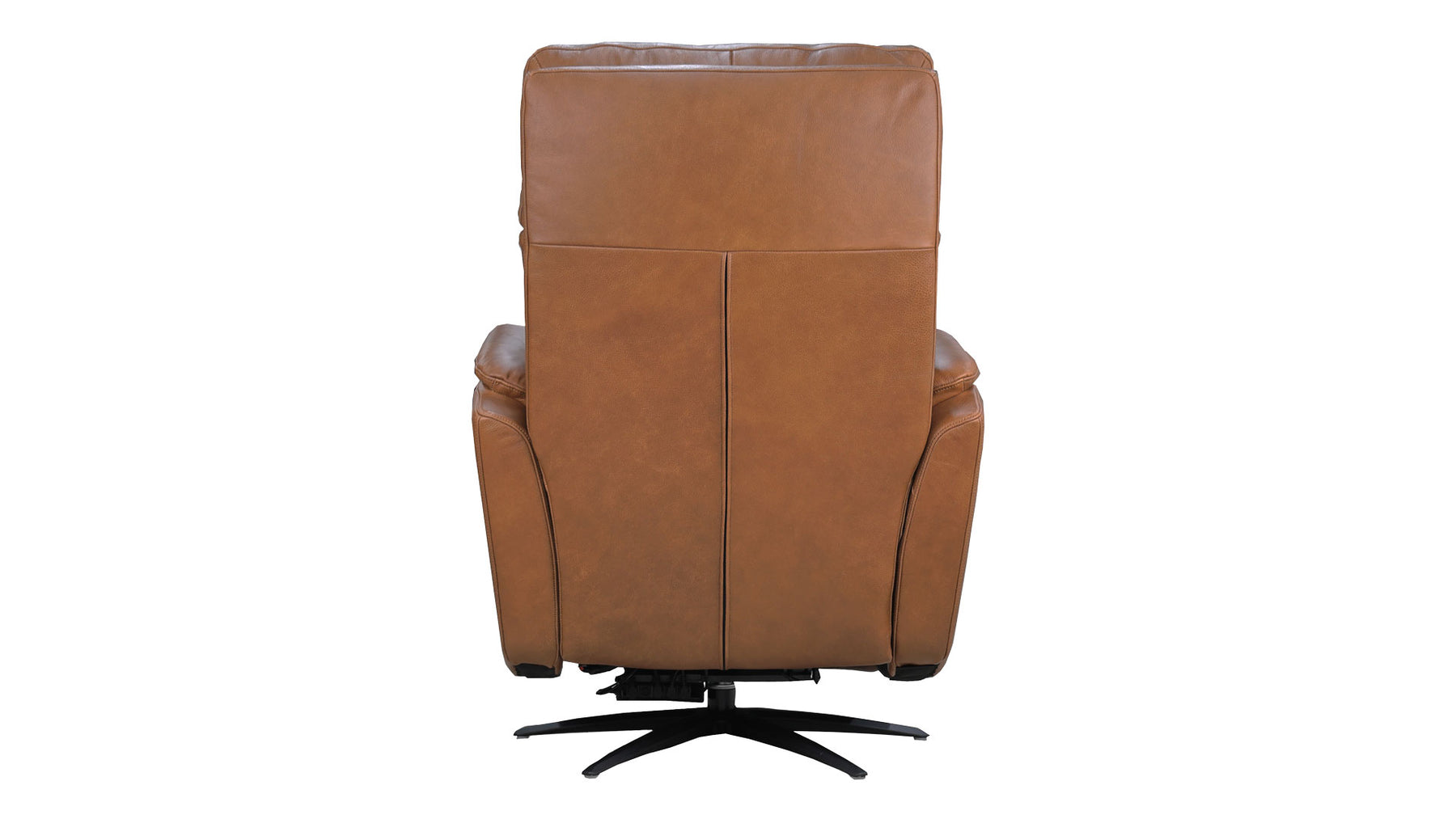 MacZen Cove Saddle Brown Swivel Leather Power Recliner by Flexsteel | Gallery Furniture