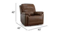 Secretariat Brown P2 Leather Power Recliner