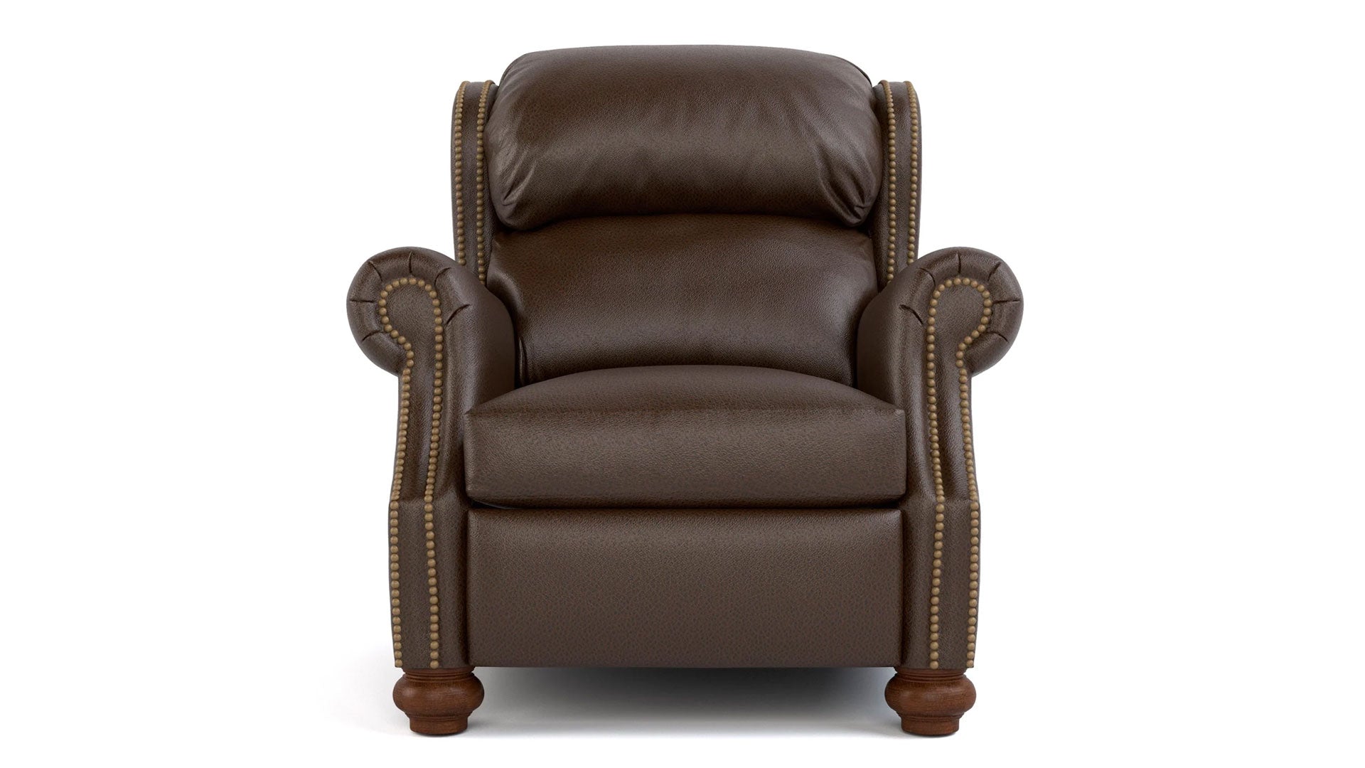 Stickley Durango Western Fudge Top Grain Leather Manual Push Back Recliner