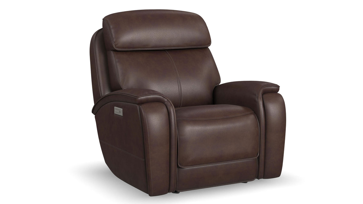 Spiced Walnut P3  Leather Power Motion Recliner | Gallery Furniture