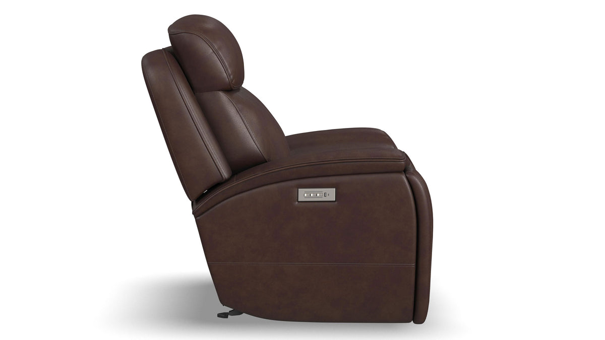 Spiced Walnut P3  Leather Power Motion Recliner | Gallery Furniture