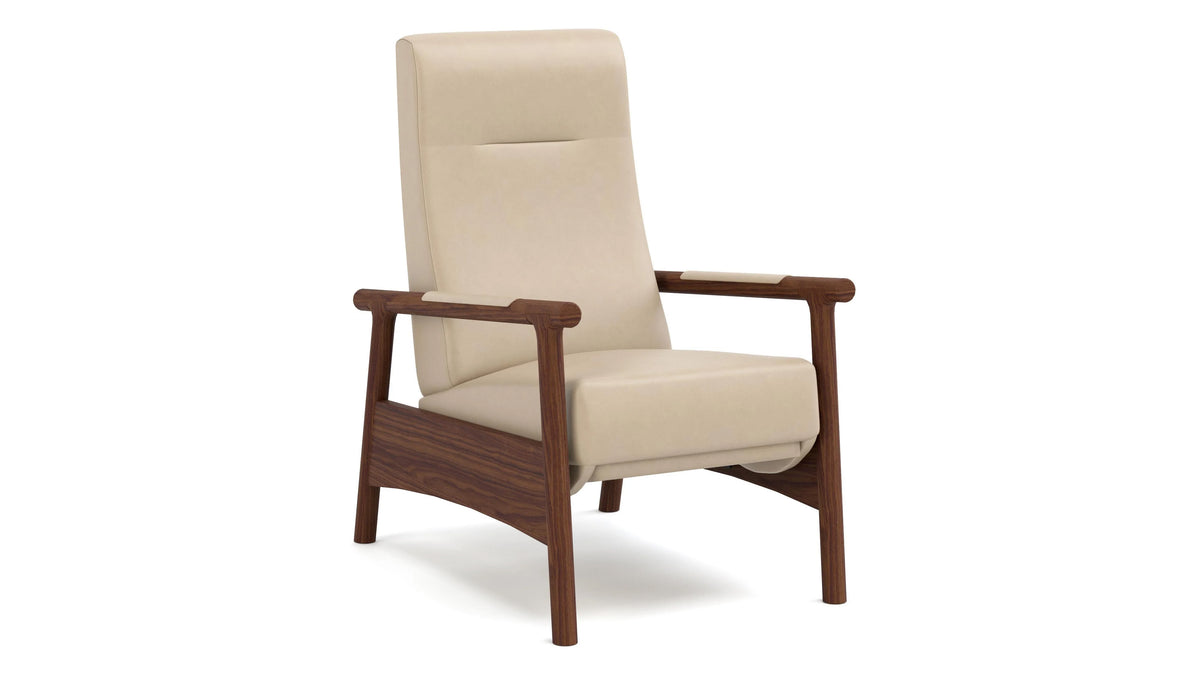 Stickley Walnut Grove Recliner | Morganton Leather Recliner | Gallery Furniture