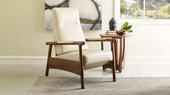 Stickley Walnut Grove Recliner | Morganton Leather Recliner | Gallery Furniture