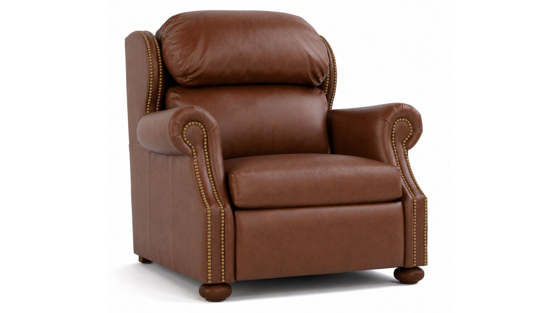 Stickley Durango Darian Spice Top Grain Leather Wall Hugging Power Recliner