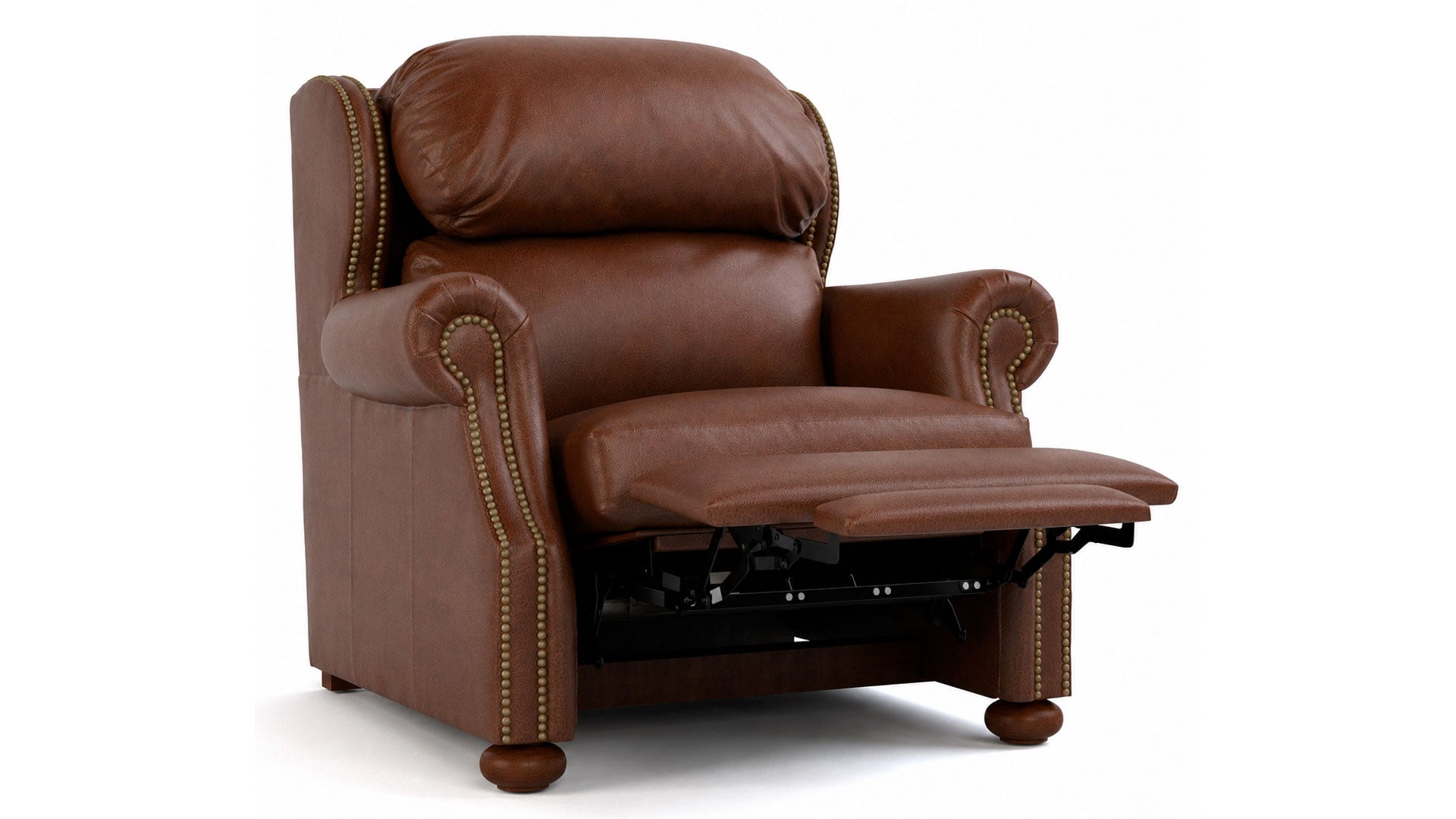 Stickley Durango Darian Spice Top Grain Leather Wall Hugging Power Recliner