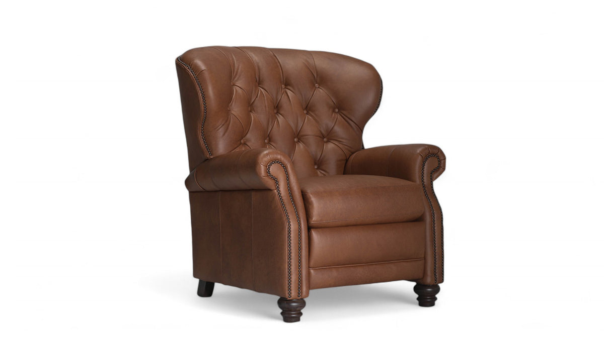 Sillón reclinable Tulsa en piel acolchada