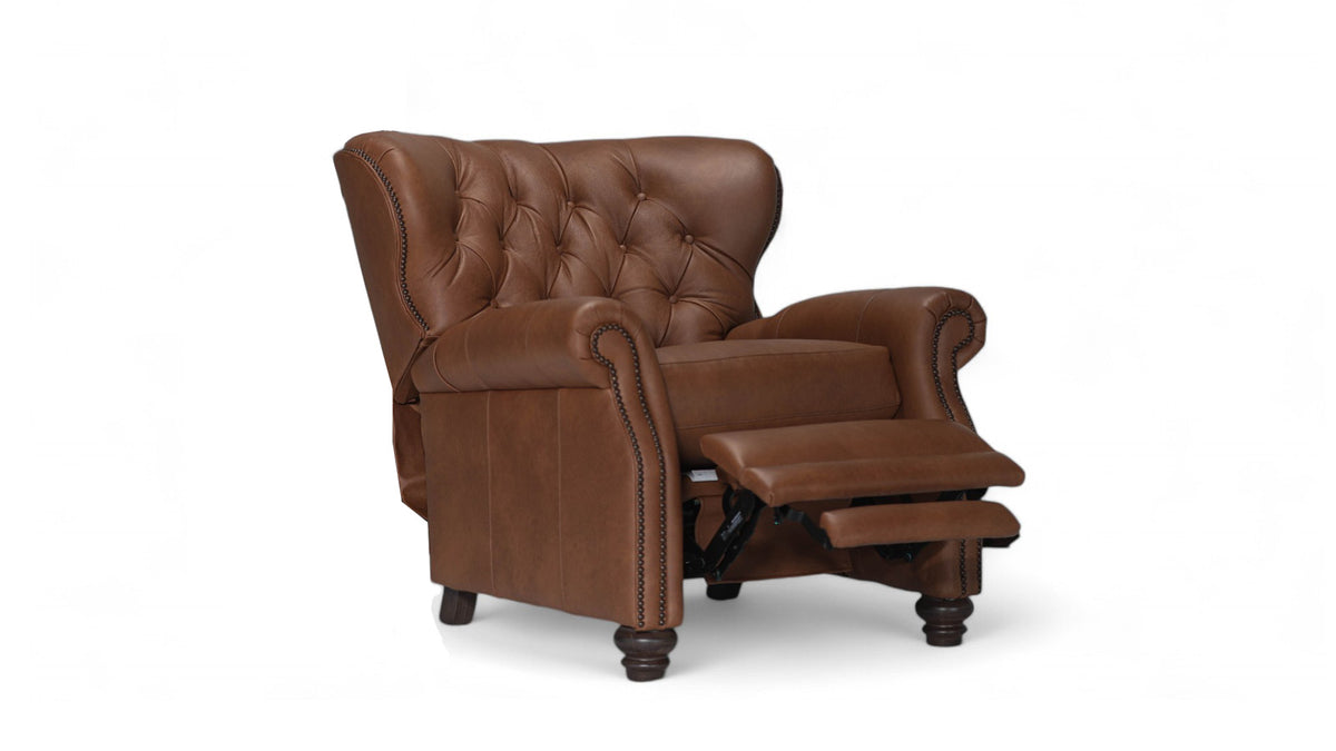 Sillón reclinable Tulsa en piel acolchada