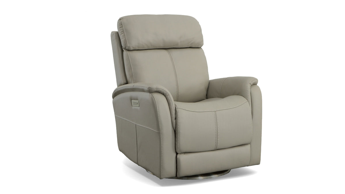 All Day Dove Power Swivel Recliner