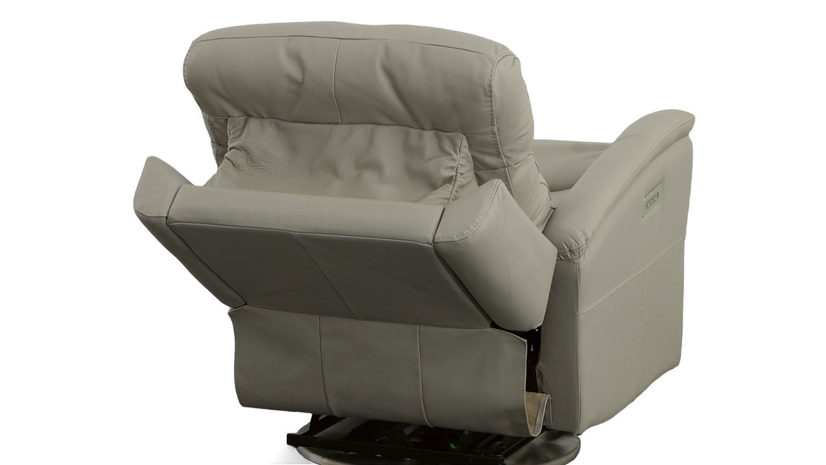 All Day Dove Power Swivel Recliner