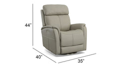 All Day Dove Power Swivel Recliner