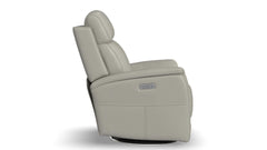 All Day Dove Power Swivel Recliner
