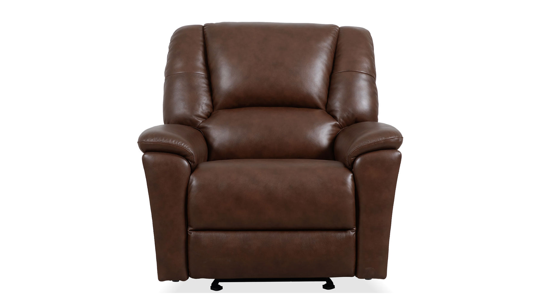 Sillón reclinable con función de balanceo «Perfect Match» de piel marrón «Tavern» – Sillón tapizado para salón | Gallery Furniture