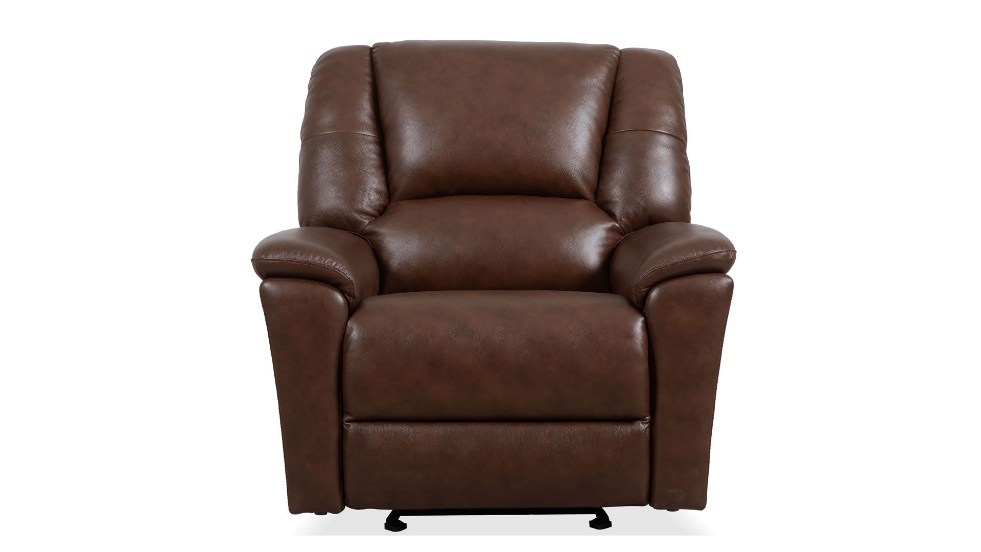 Sillón reclinable con función de balanceo «Perfect Match» de piel marrón «Tavern» – Sillón tapizado para salón | Gallery Furniture