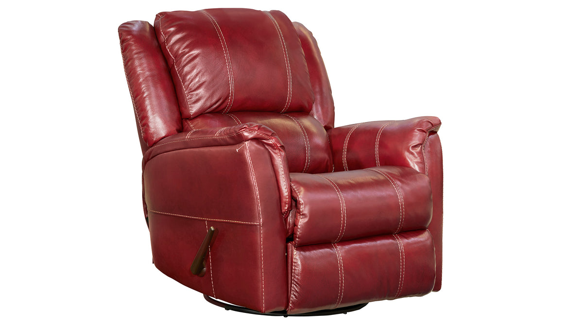 Mercury Red Swivel Glider Recliner