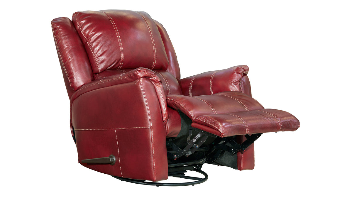 Mercury Red Swivel Glider Recliner
