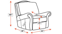 Navasota Leather Swivel/Glider Recliner