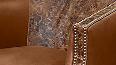 New Bob Timberlake 100% Leather Symphony Nutmeg Swivel Chair