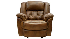 Hopeful Saddle Brown Leather Match Power Rocker Recliner – Upholstered Living Room Chair Made in USA | Gallery Furniture
