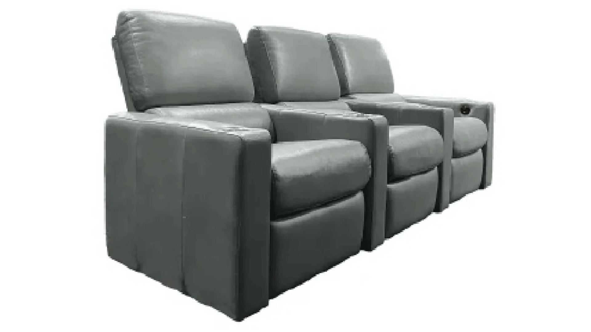 3PC PENTHOUSE LEATHER POWER RECLINING THEATRE SEATING