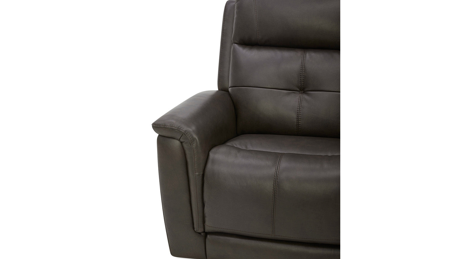 Brown leather recliner chair on a white background