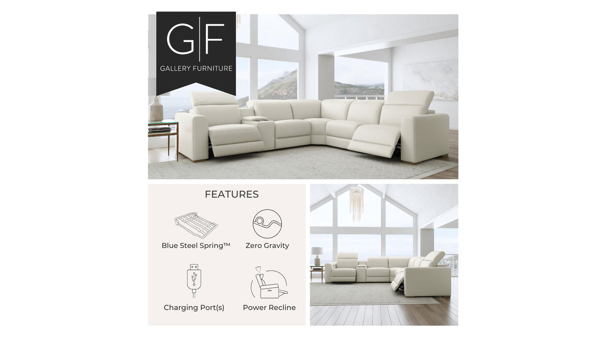 Hawaiian Coconut Milk Reclining Sectional