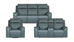 3 Pc Cougar Admiral Blue P5 Power Reclining Set