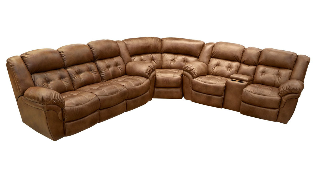 Hopeful Leather Manual Reclining Sectional