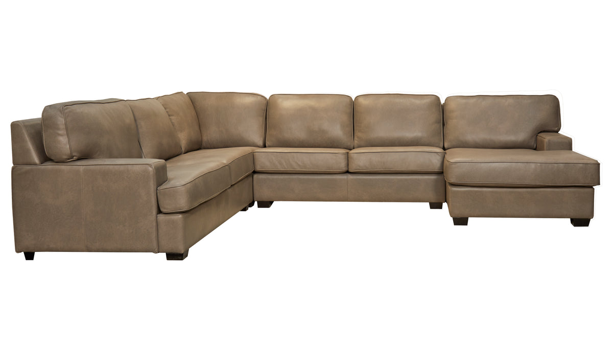 Cobblestone Leather Sectional