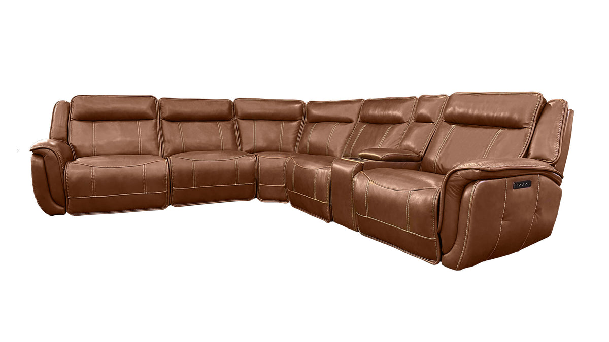 Hazelnut 6pc Power Reclining Sectional