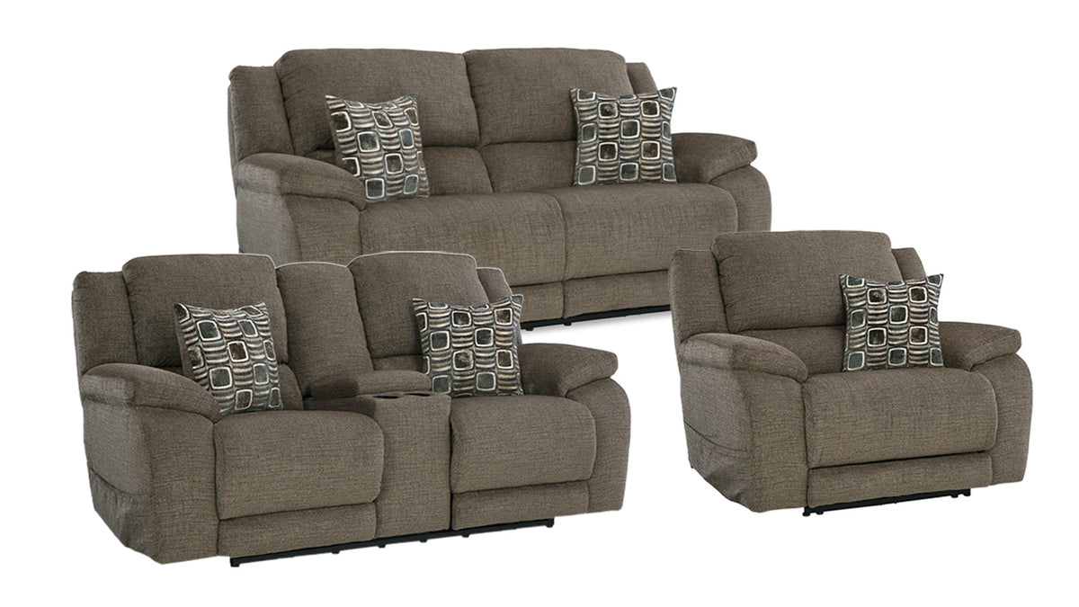 Santa Fe 3-Piece Power Reclining Living Room Set - Sofa, Loveseat & Recliner