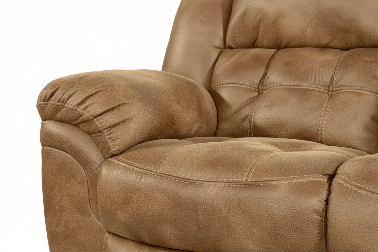 Frontier Almond recliner chair on a white background