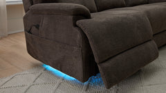 MacZcliner Umber Grey P5 Power Dual Assist Lift Sleep Sofa