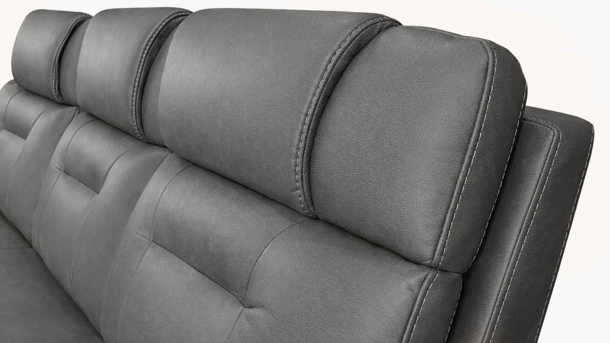 MacZcliner Dark Grey P6 3-Piece Power Reclining Lift Sofa | Gallery Furniture