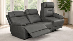MacZcliner Dark Grey P6 3-Piece Power Reclining Lift Sofa | Gallery Furniture